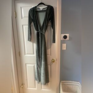 Baltic Born Esmerelda sage green wrap maxi dress. Size S